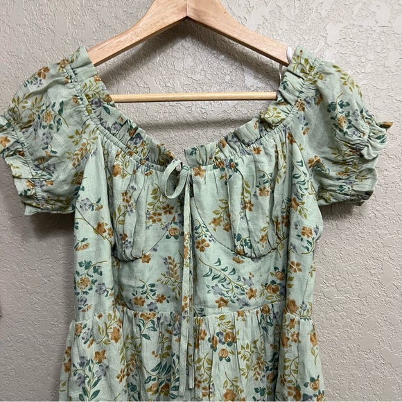 Lulu's sz L All Heart Floral Off the Shoulder Mini Dress - Picture 5 of 14